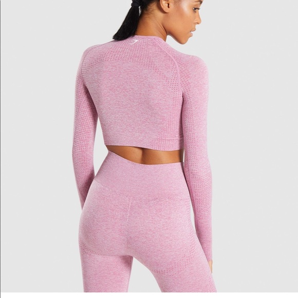 Gymshark Top Size Small in Dusky Pink Marl - Picture 3 of 7